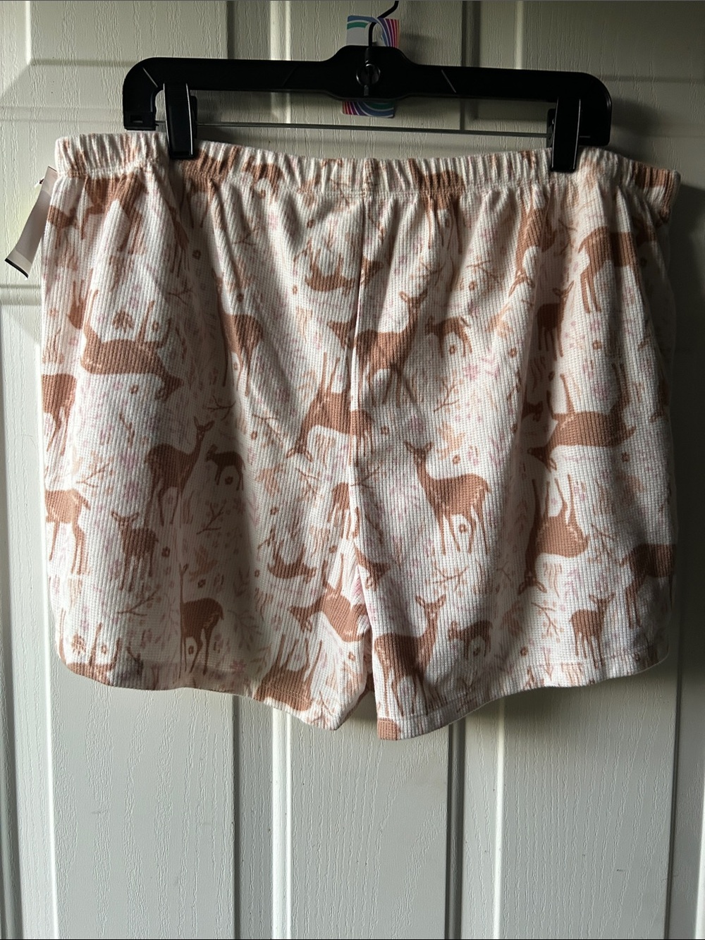 LC Lauren Conrad Pink and Brown Deer Print Sleep Shorts - Picture 3 of 3